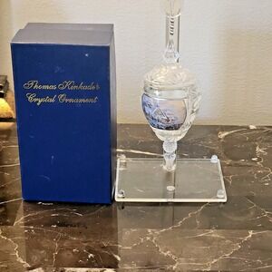 Thomas Kincade's "A Winter Wonderland" 2016 Crystal Ornament in box